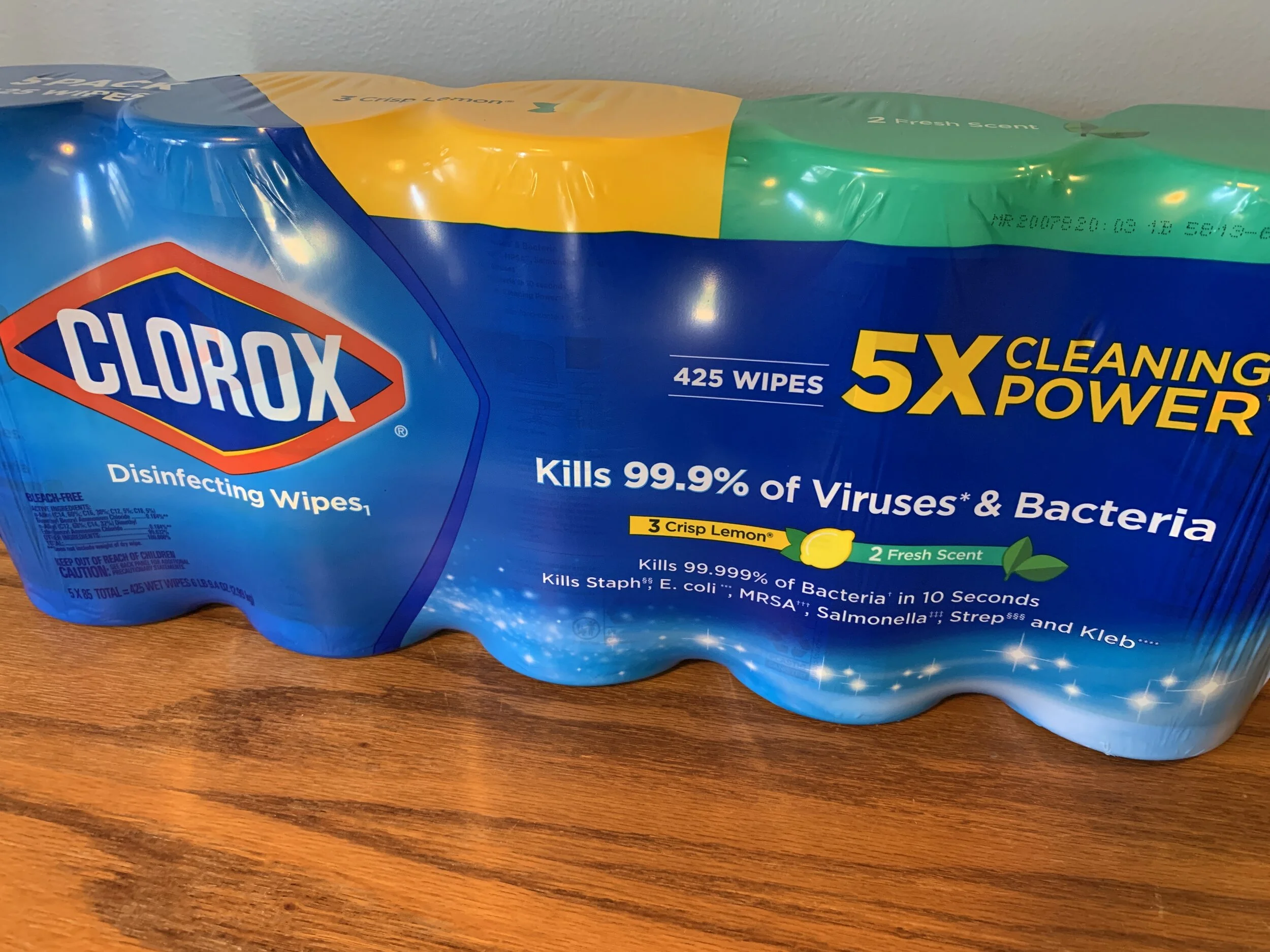 My most important Costco purchase, the rare and elusive Clorox wipes bundle. I bought one package BECAUSE I GET IT PEOPLE. Also, half of them are going to the kid who works at St Joe’s.