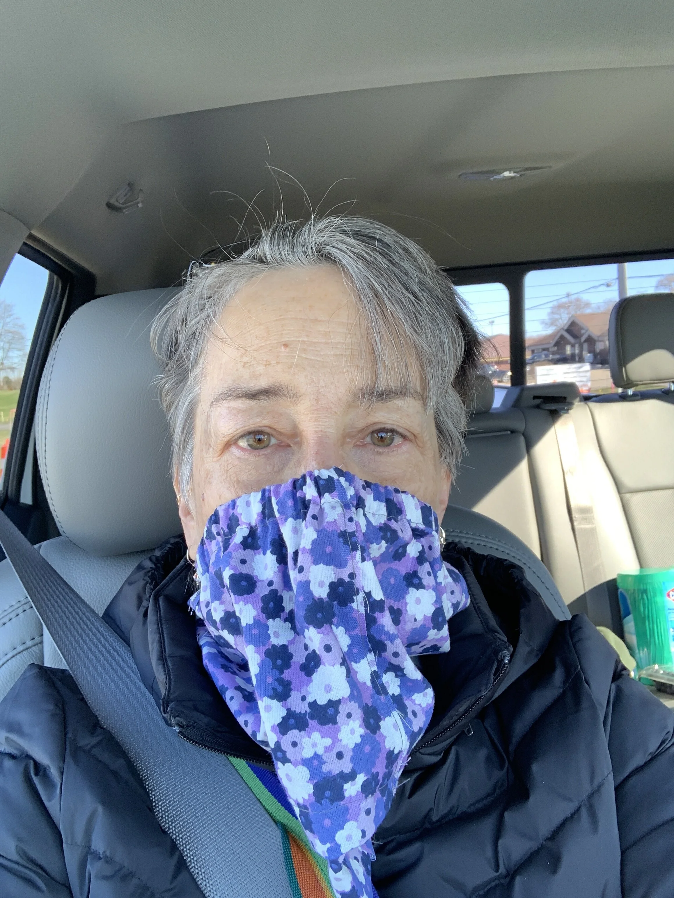 Ready to shop! Or maybe rob a bank.