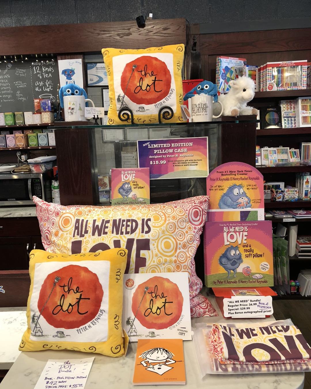 Special Peter H. Reynolds book bundles featuring either The Dot or All We Need Is Love&rdquo;. Great teacher appreciation gifts or end of year classroom gifts!