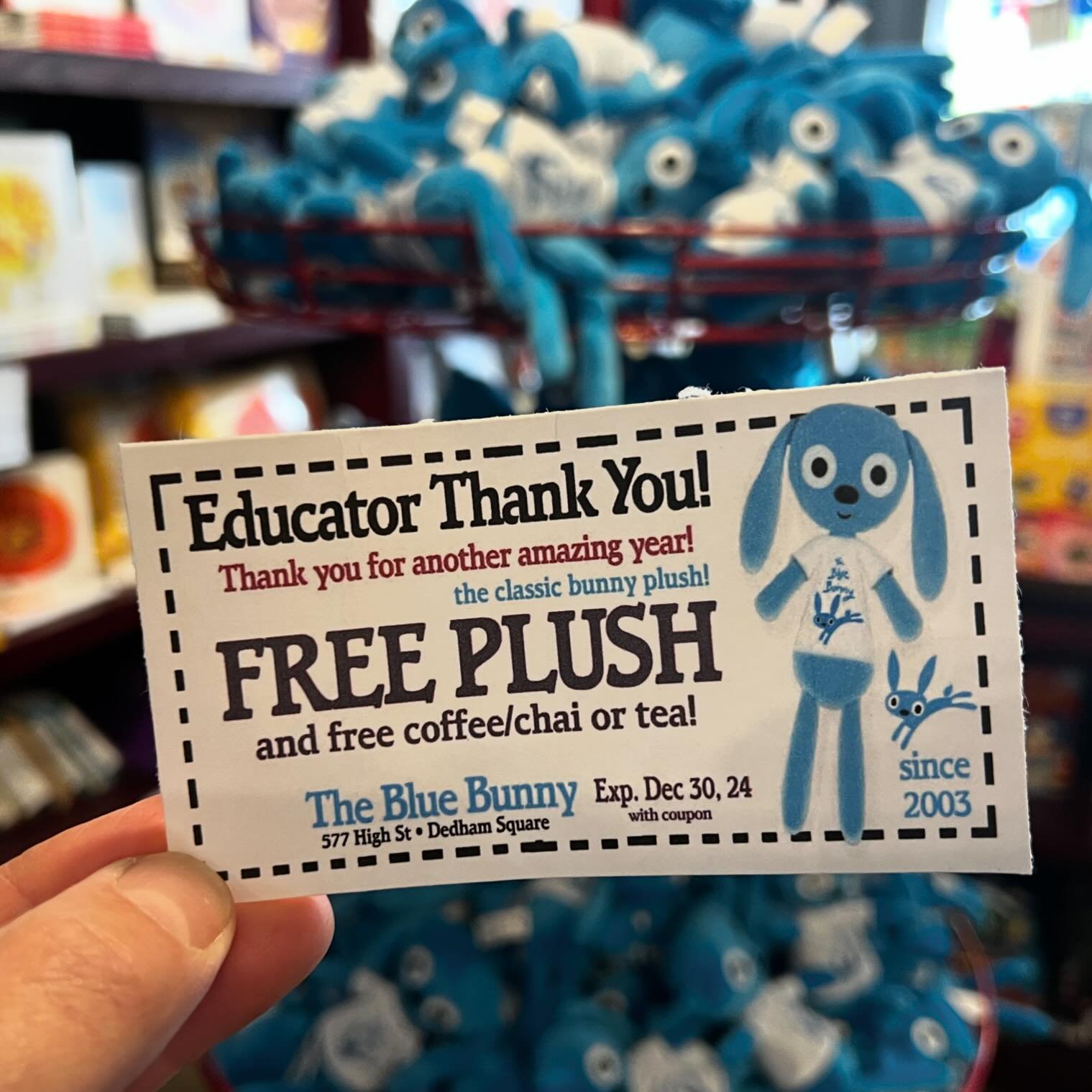 Thank you to our team volunteers who helped me deliver 274 TLC packages to the educators at all the elementary schools in Dedham including ECEC. The goodie bag consisted of inspirational, mini posters, a creativity, pencil, and this coupon for a free