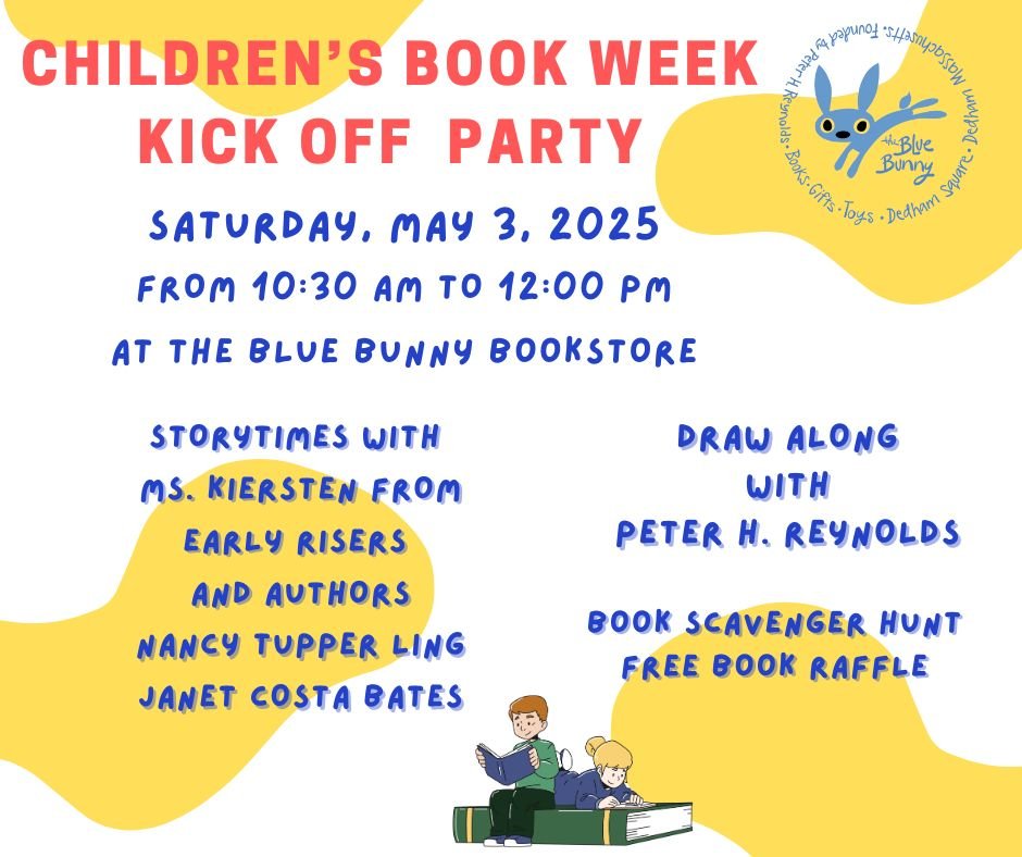 Stop by the Blue Bunny Bookstore today for some story time and drawing fun as we kick off Children's Book Week.