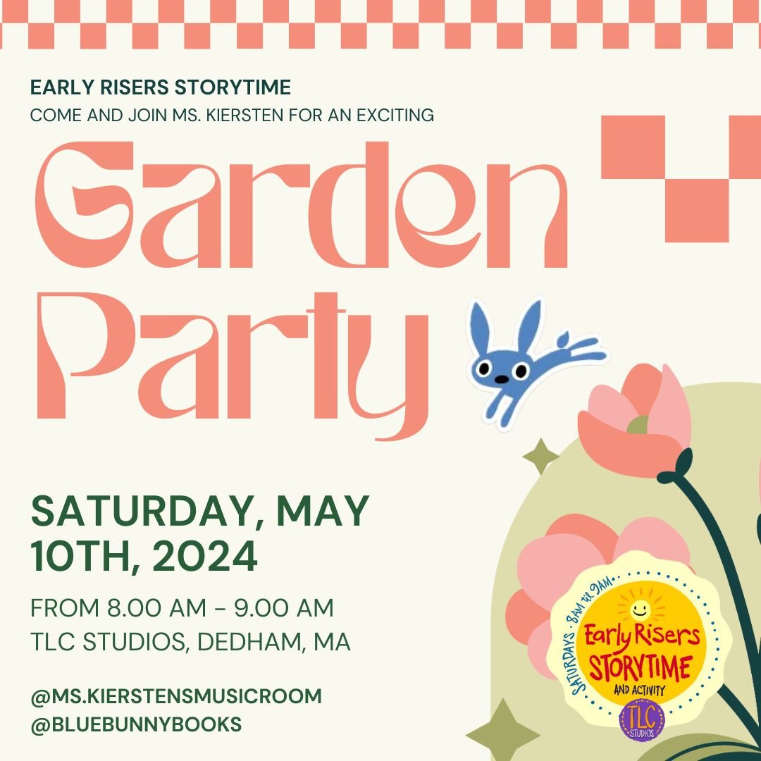 Spring is in the air! Join @ms.kierstensmusicroom this Saturday, May 10th, for all things flowers, seeds, and gardens. She will be reading some of her favorite garden-themed books, singing fan favorites, and leading an activity where kids can decorat