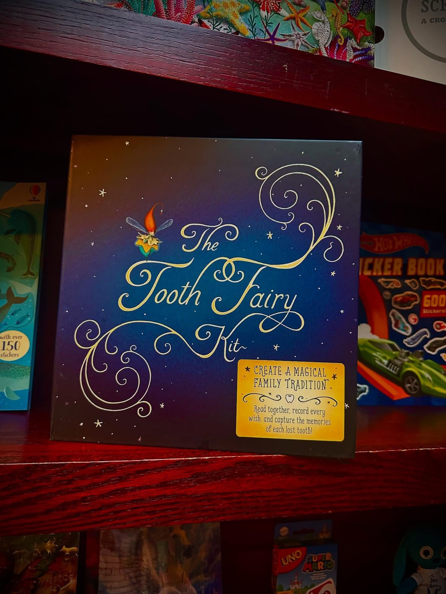 This week only! If you have lost a tooth recently, or have a wiggly tooth - come in with your grown up and show this post and get this tooth fairy kit for free with any other purchase!