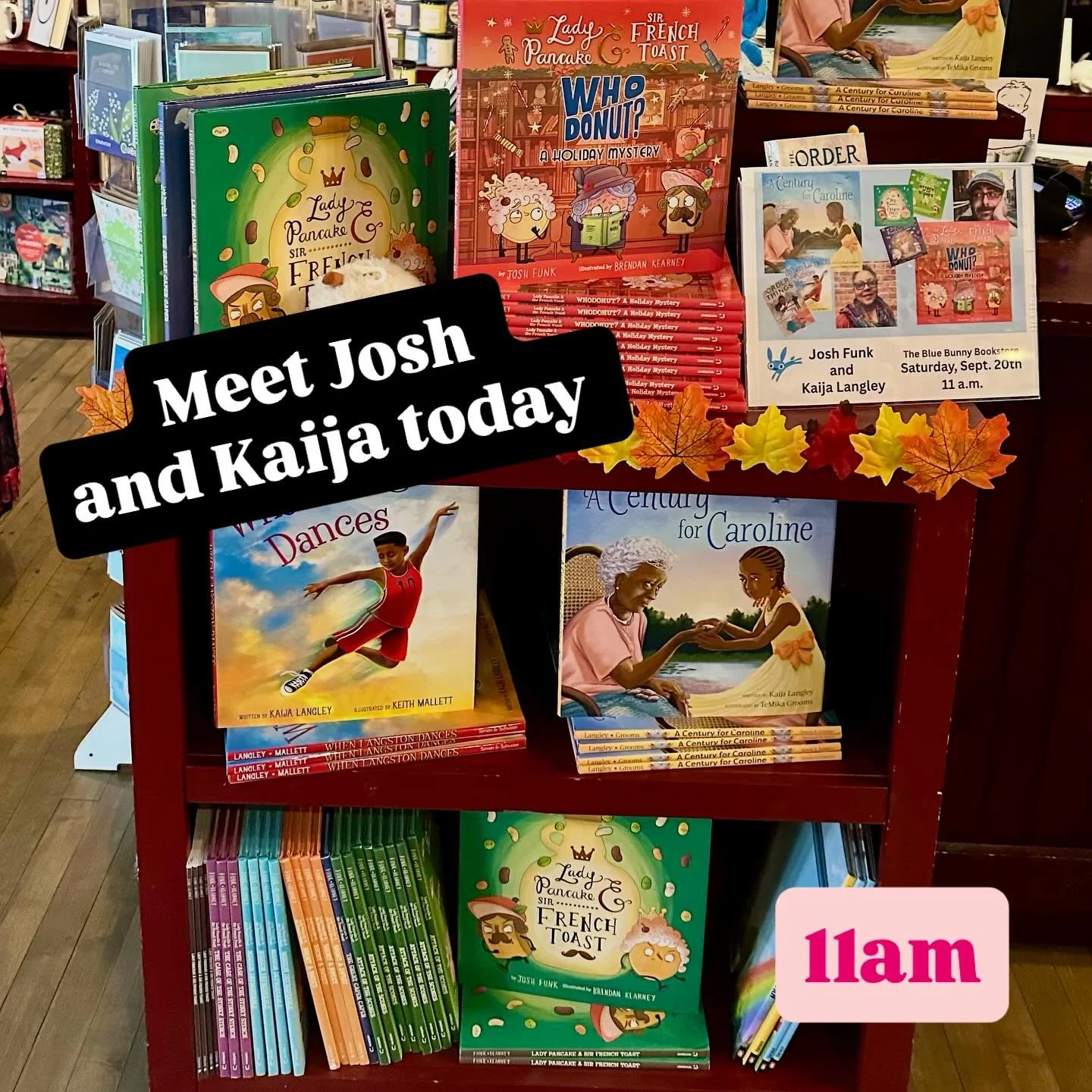 Don’t miss TWO of our favorite authors!!! Stop in to @thegratefuldedham and enjoy some pancakes and French toast before you hop over to see us! If you are a big fan of @joshfunkbooks - then you will understand our breakfast suggestion! The amaz