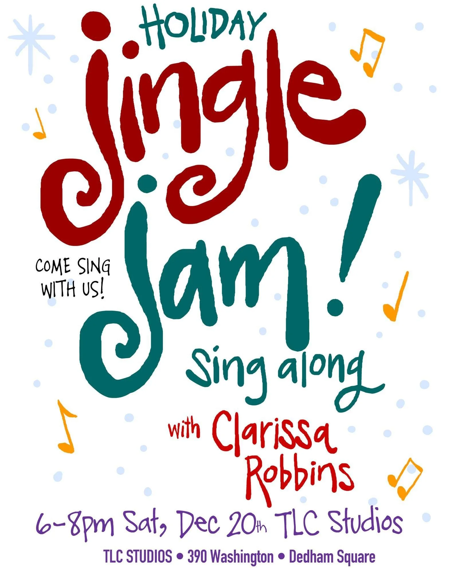 Everyone's invited to the Jingle Jam at TLC Studios! A fun night for all ages!