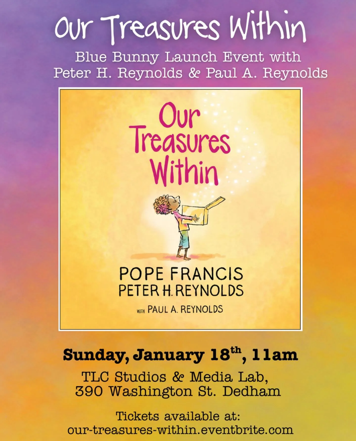 &ldquo;Collaborating with Pope Francis and my twin brother, Paul has been a highlight of my career.&rdquo; - @peterhreynolds Come celebrate the universal message of this special book which encourages us to discern our gifts and share them with the wo