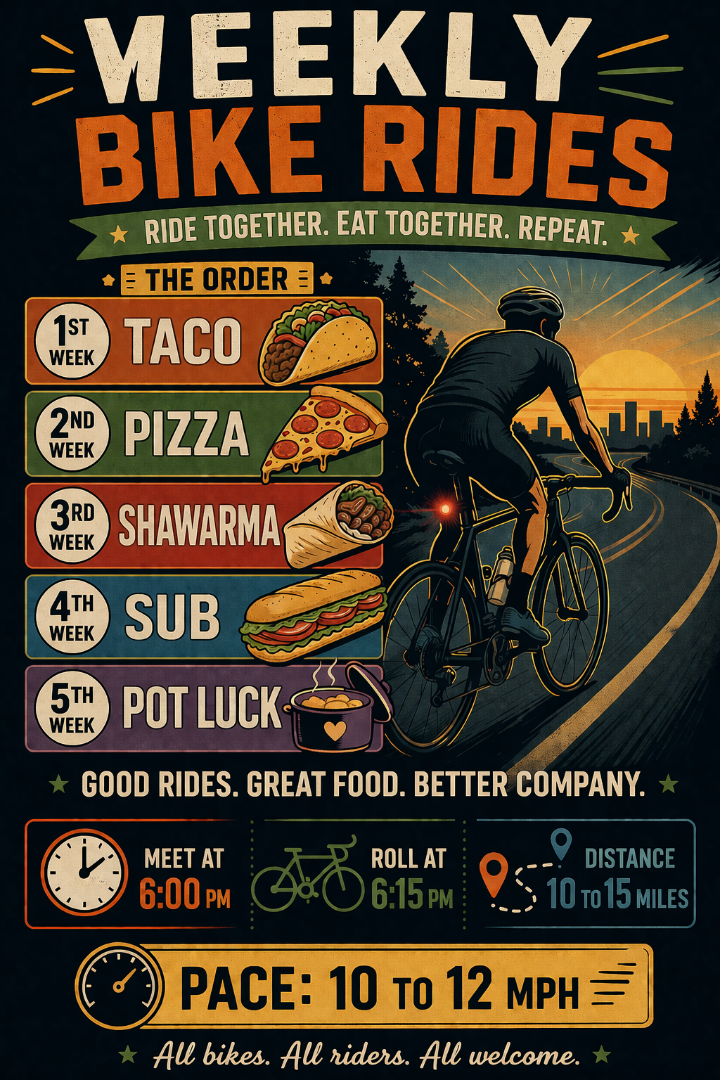 Weekly Bicycle Rides