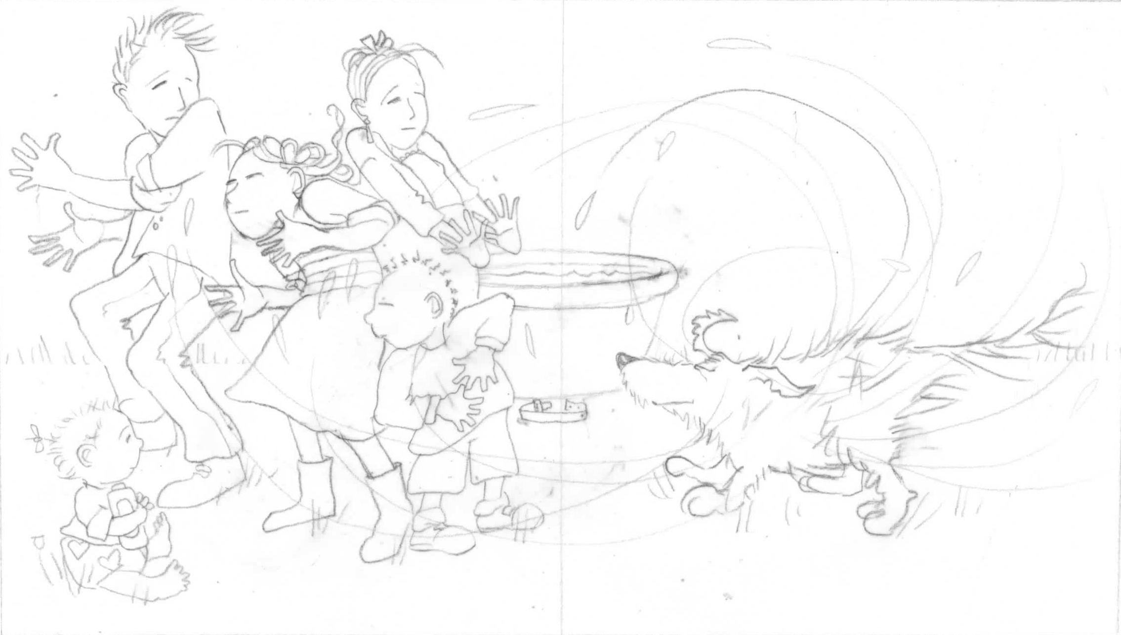 Preliminary drawing for Clementine's Bath.