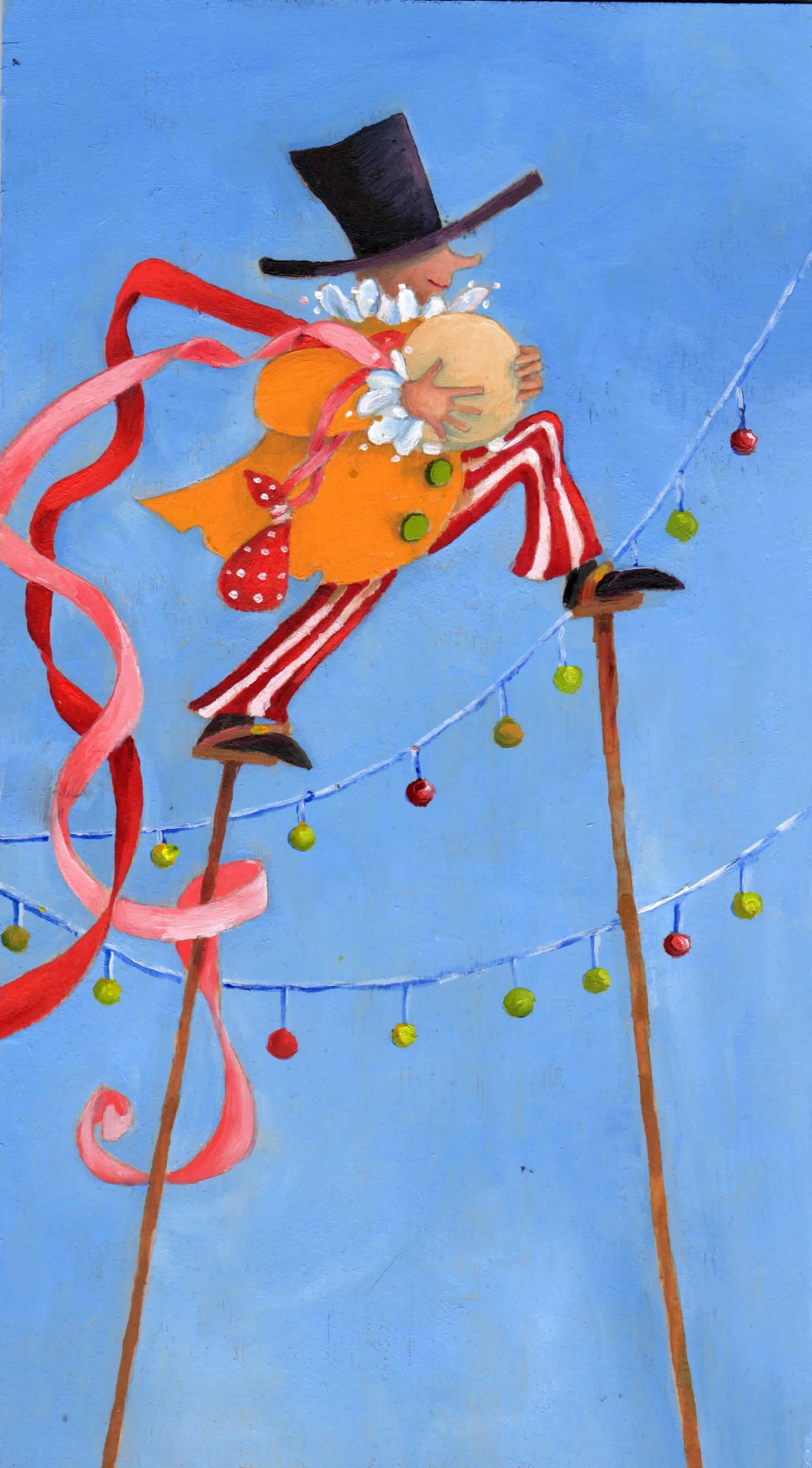 Carnivale Oil on Wood