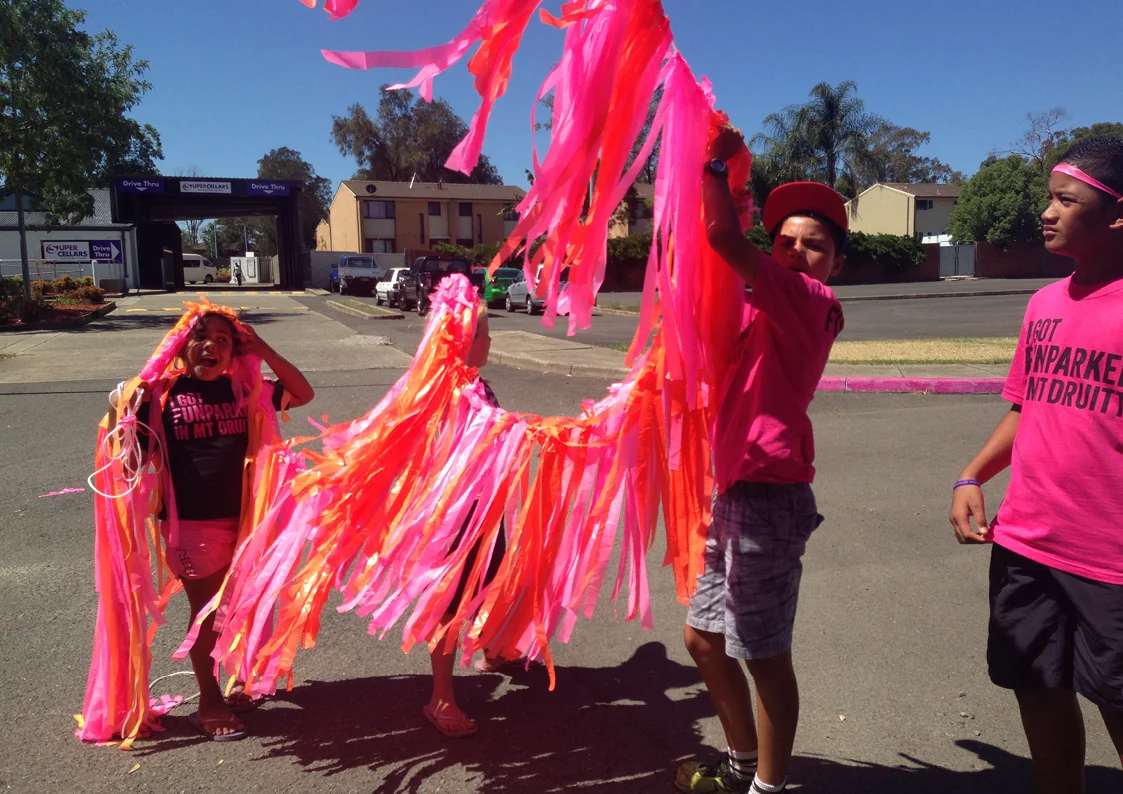 Image #4 Funpark, Sydney Festival, 2014 Children assisting decorations and decor design in Bidwill Carpark
