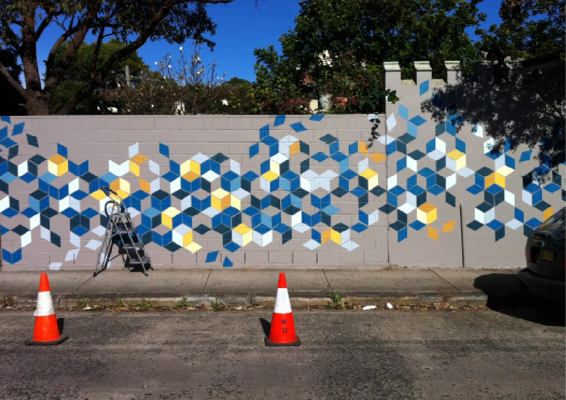 Image #8 Perfect Match Mural Project, Trafalga Street Stanmore, in collaboration with Marrickville Council, 2014.