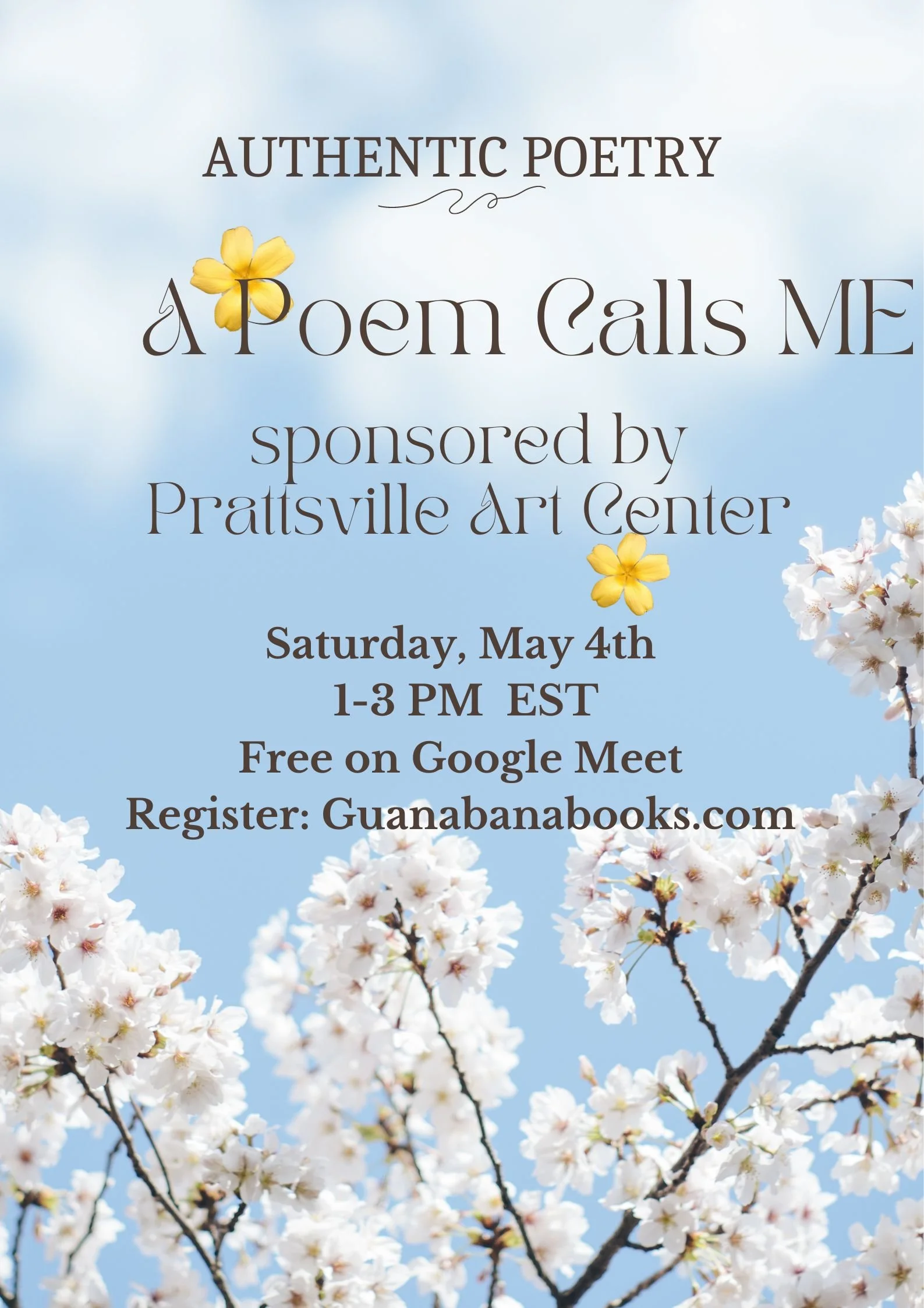 A Poem Calls Me - Authentic Poetry Workshop - Free on Google Meet!
