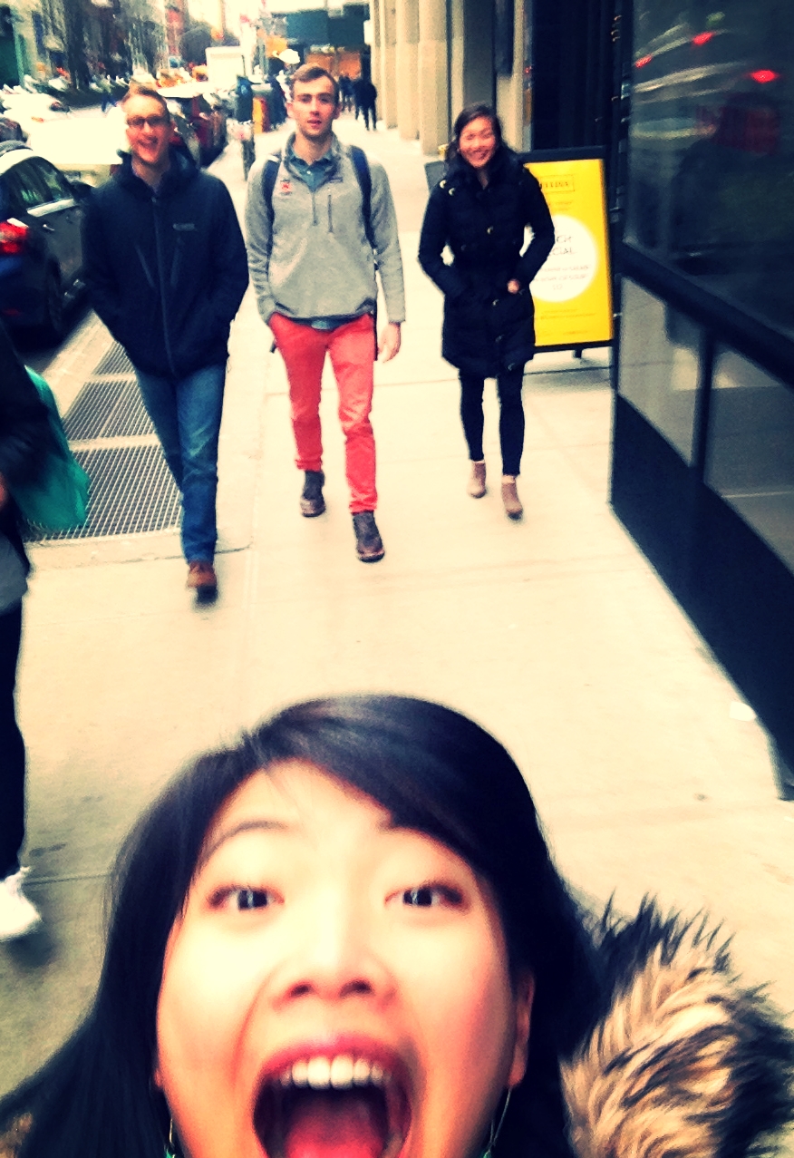 My fiancee and I, my younger brother Andrew, and her younger sister Dora (holding the camera)