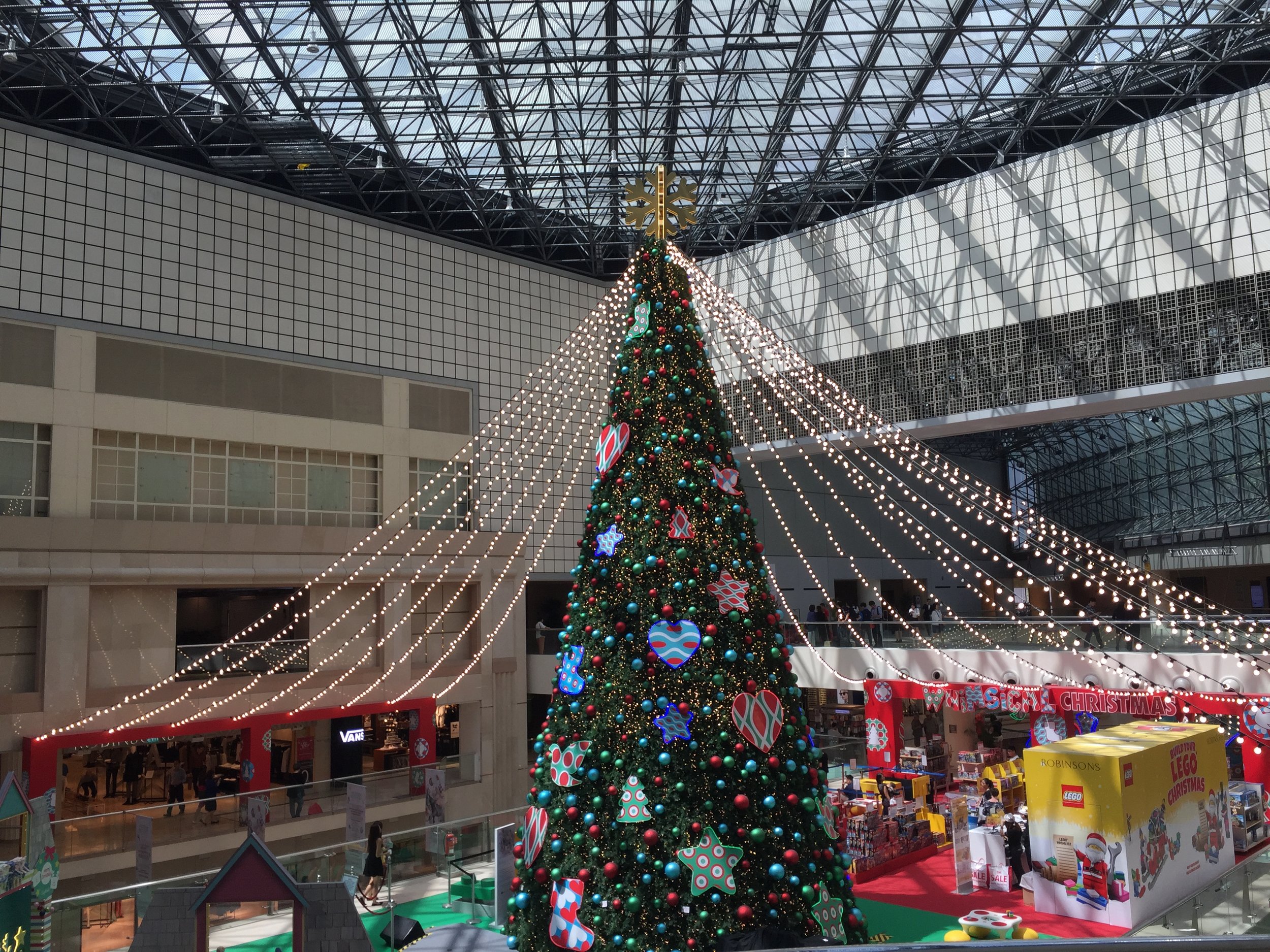 Just outside the competition hall