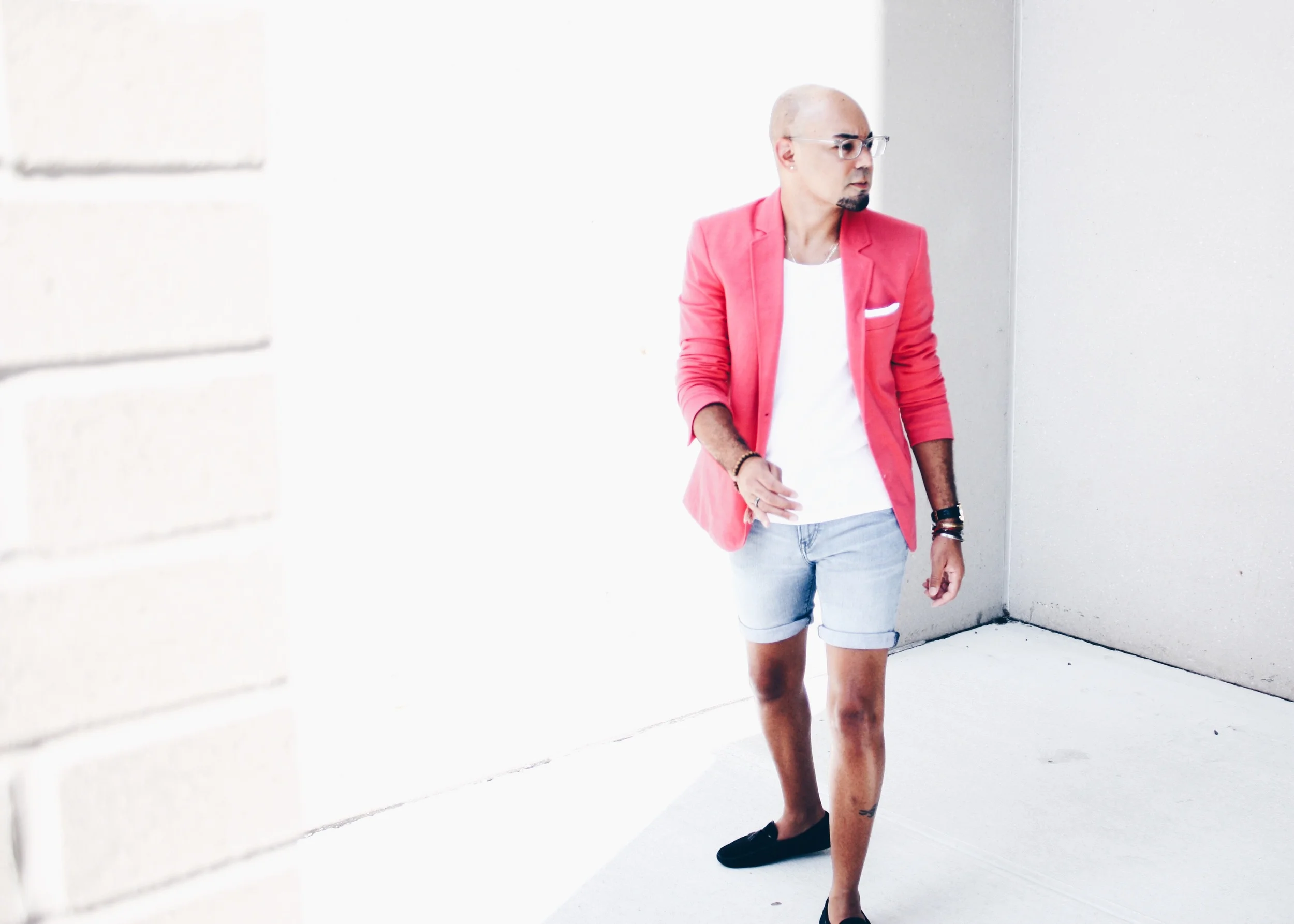 sam-c-perry-pink-blazer-navy-blue-loafer-walk-side.jpg