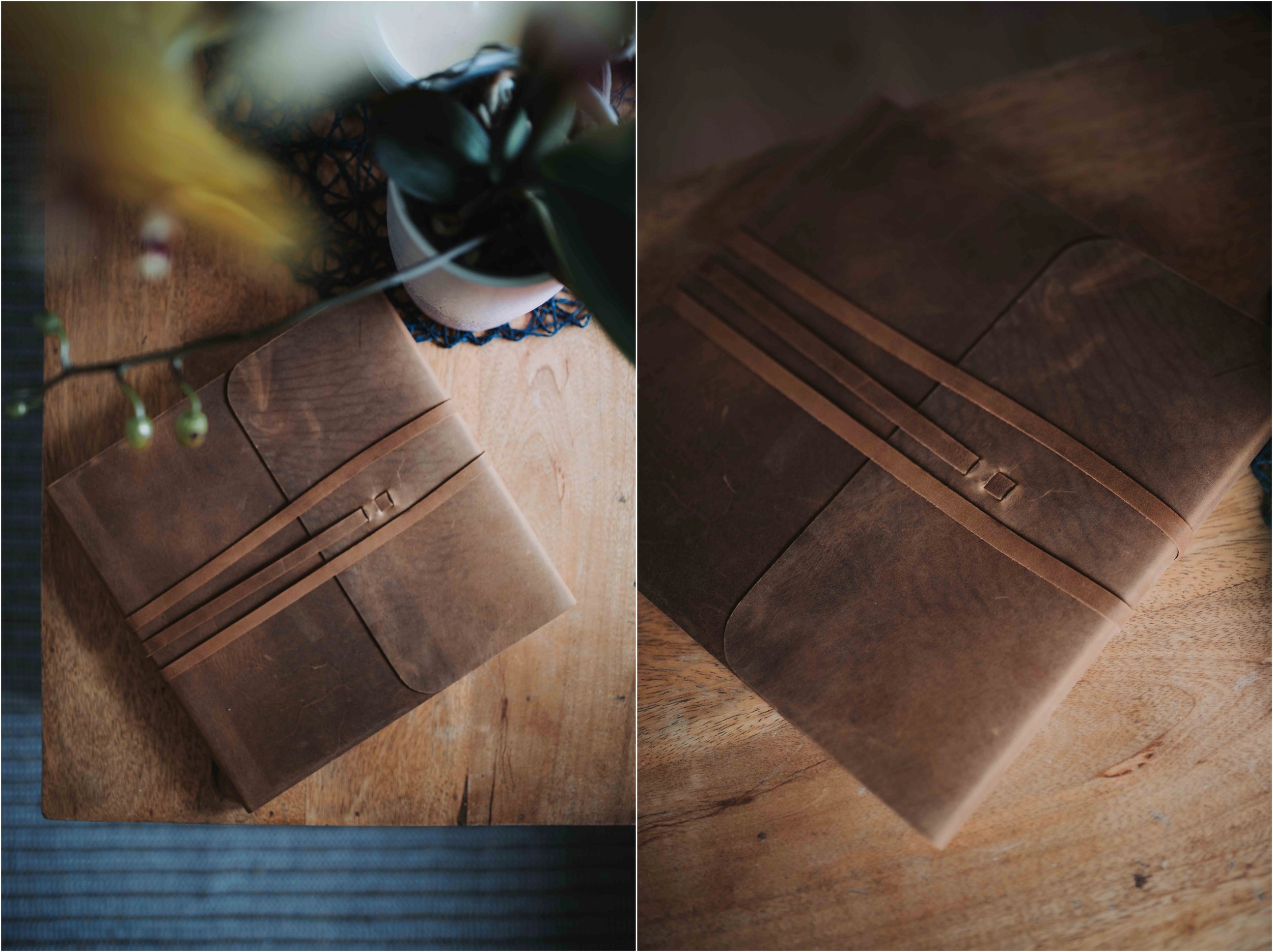 leather fine art wedding albums