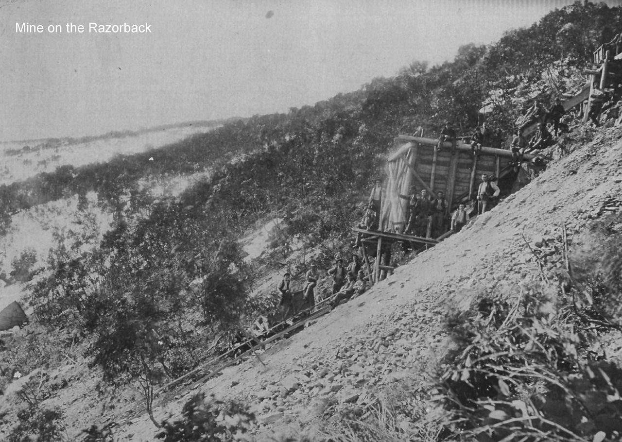 Ore bin at the Razorback mine.