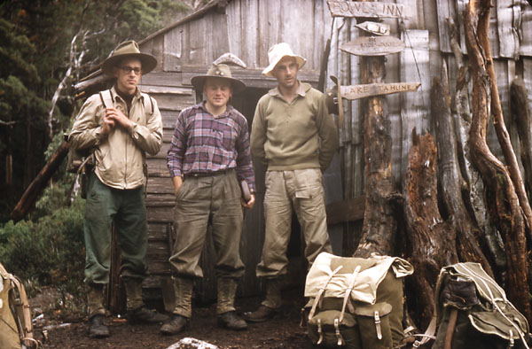 The first hut at Lake Tahune. Photo: Barry Ford, 1957.