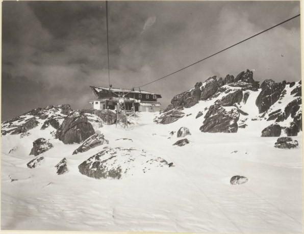 Mid station of the ill fated chairlift between Thredbo Valley and Charlotte Pass (1964 - 65)