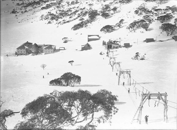 Australia's second ski lift, the Charlotte Pass ski hoist or Meathook J-bar (1938-1952)