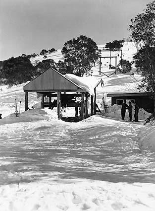 Bob Hymans' single chair at Falls Creek in the late 1950s