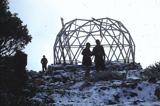  Easter 1966 – a bit of snow but the frame was ready to take the top section. 