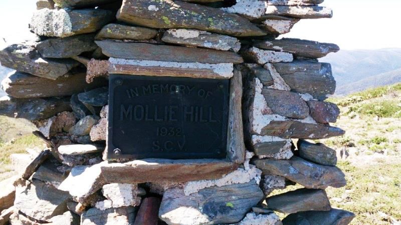 The plaque spells her name Mollie Hill but the gravestone in the Cheltenham Pioneer Cemetery has it as Molly Hill. © Chris McLaughlin of nevictoria.com . Used with permission