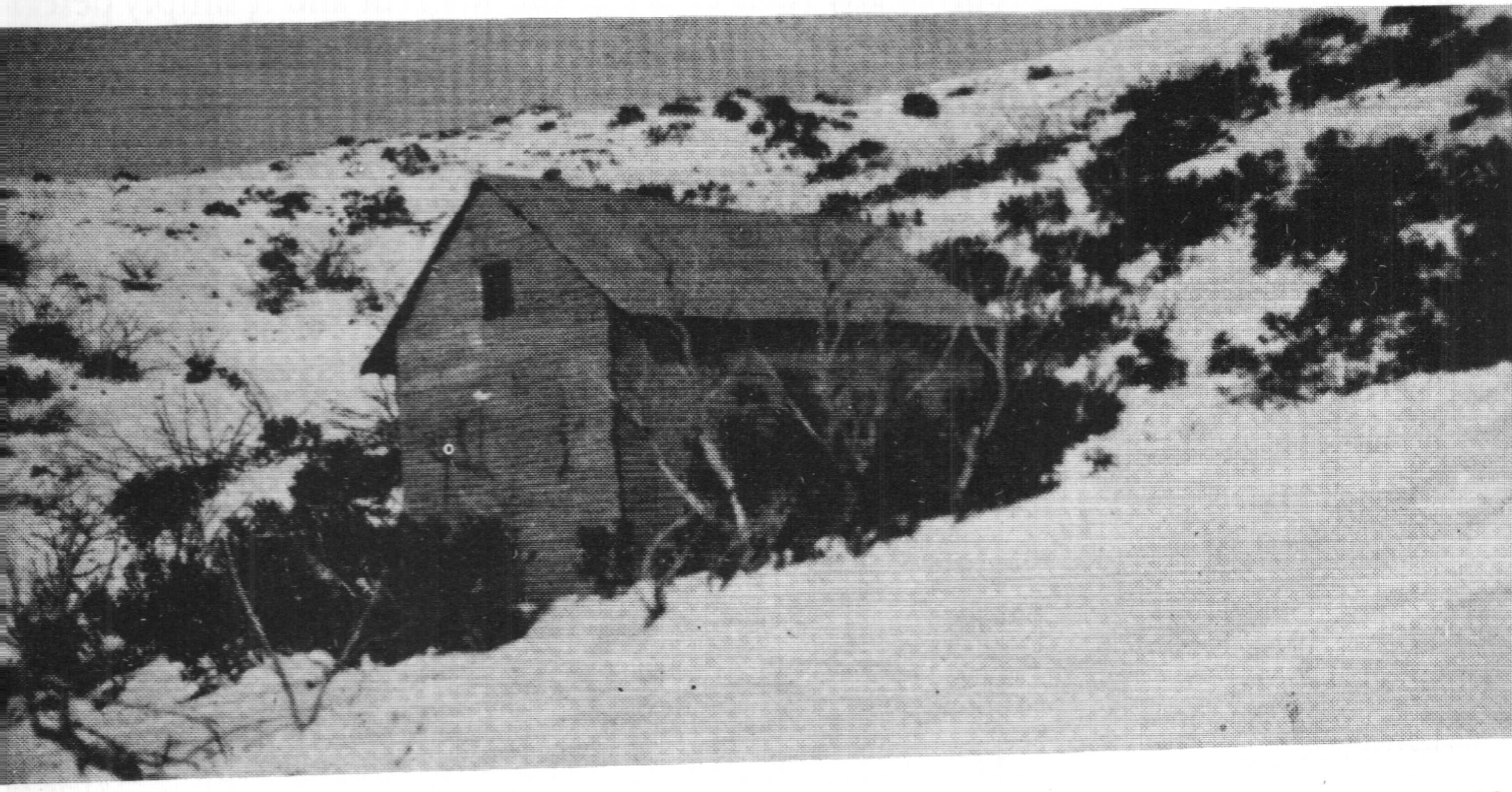 The SCV Boggy Creek cabin built in 1934. This was the equal second ski club lodge in Victoria after the University Ski Club cabin on Mt Donna Buang.