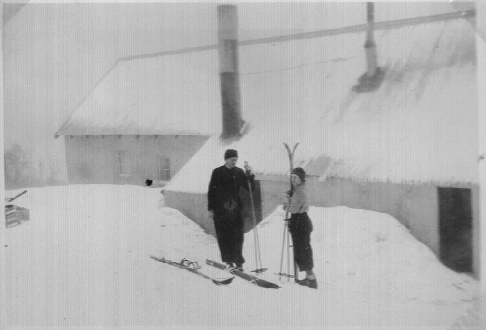 Kath Magill and friend at the Bungalow. August 1936.