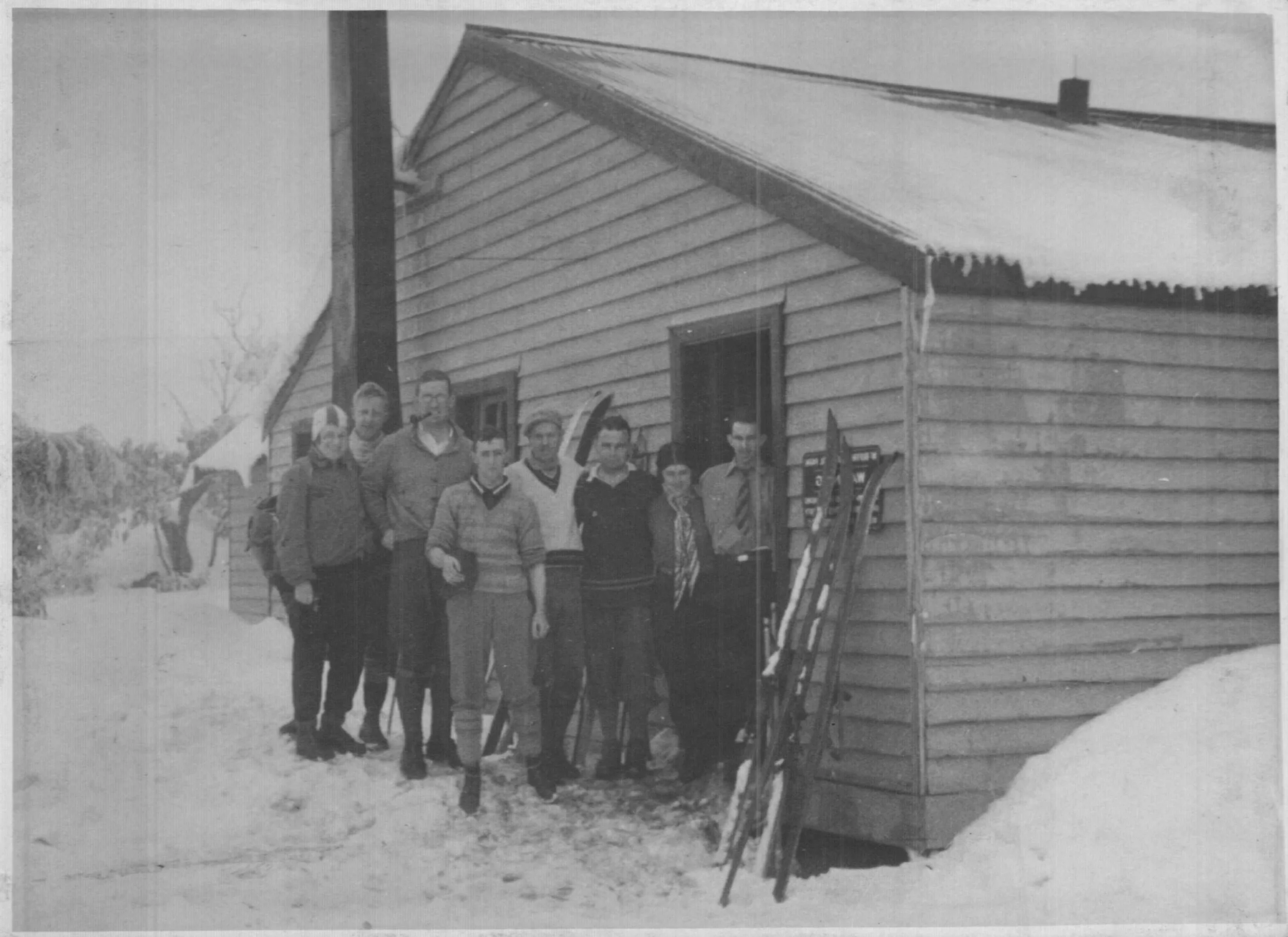 'A jolly trip to the Horn Hut with the Geelong boys.' 1930. Kath Magill.