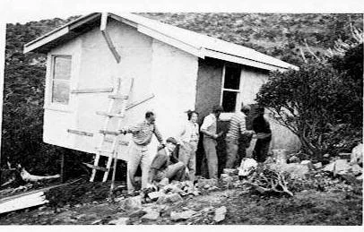 Photo supposedly from 1950 showing construction of MVSC (thank you to Fiona Magnussen and Sharyn Chambers)