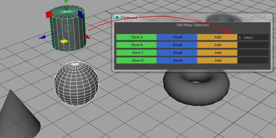 we add two objects more with the "Add"