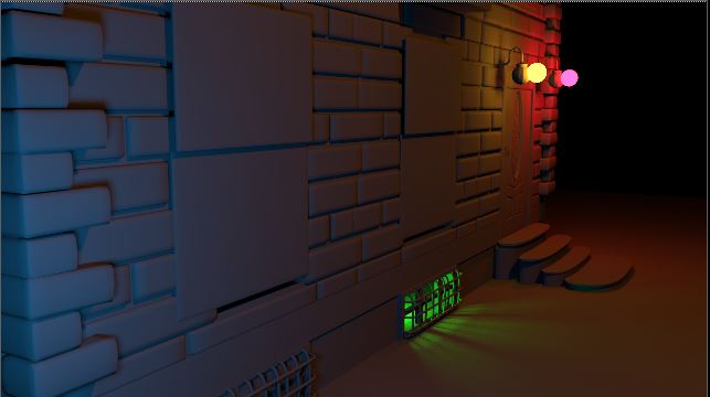 Using the light passes to give some mood and color to the scene .