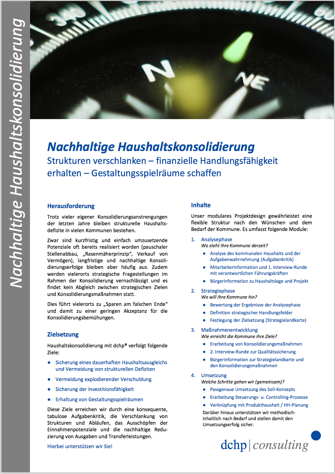 Nachhaltige Haushaltskonsolidierung