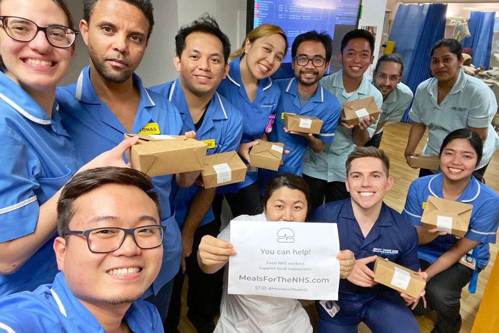 Volunteers provided meals to healthcare workers on the frontline