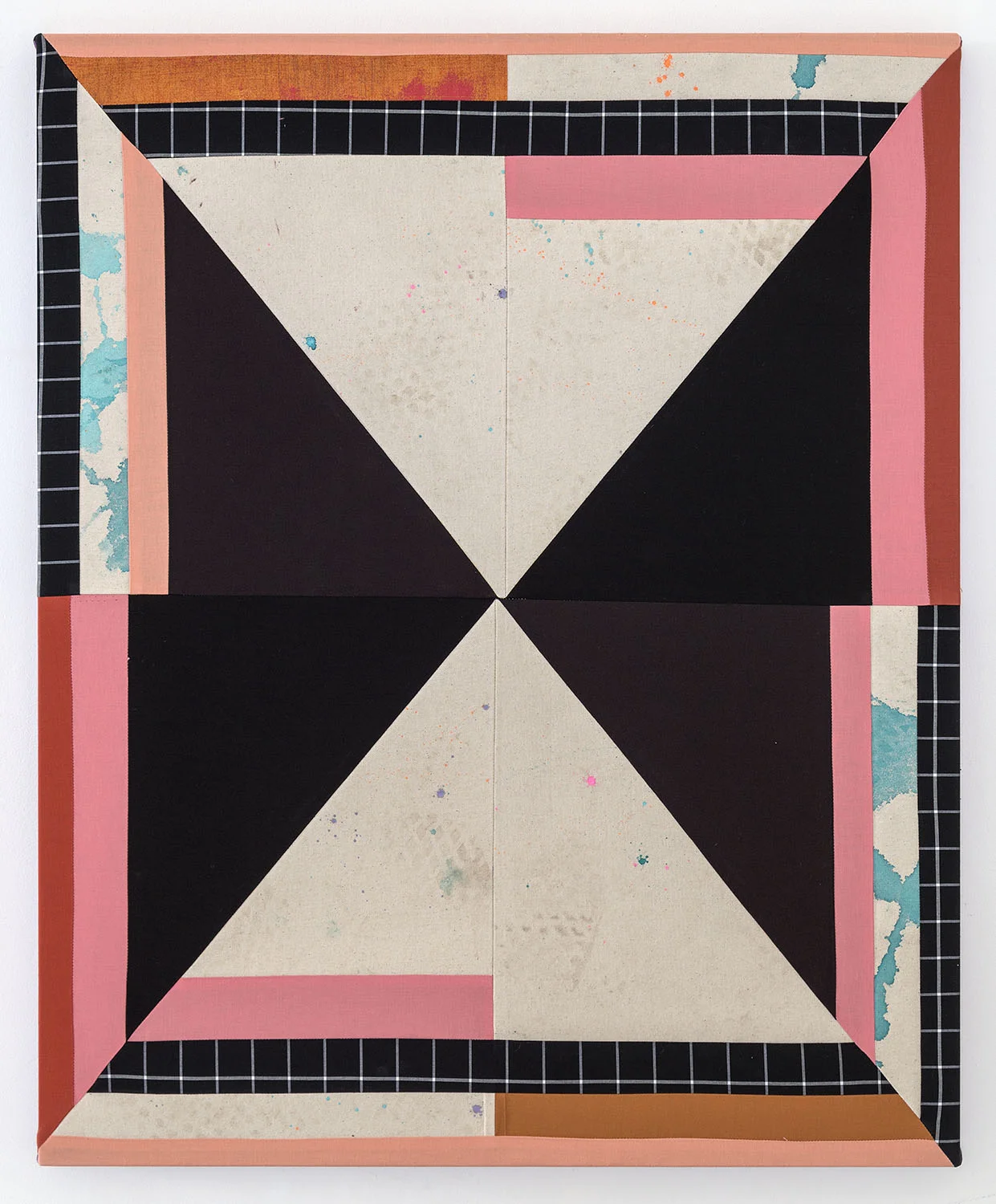Missed Connection, 2019 Sewn cotton, canvas, acrylic 33 x 27 inches (83.8 x 68.6 cm)