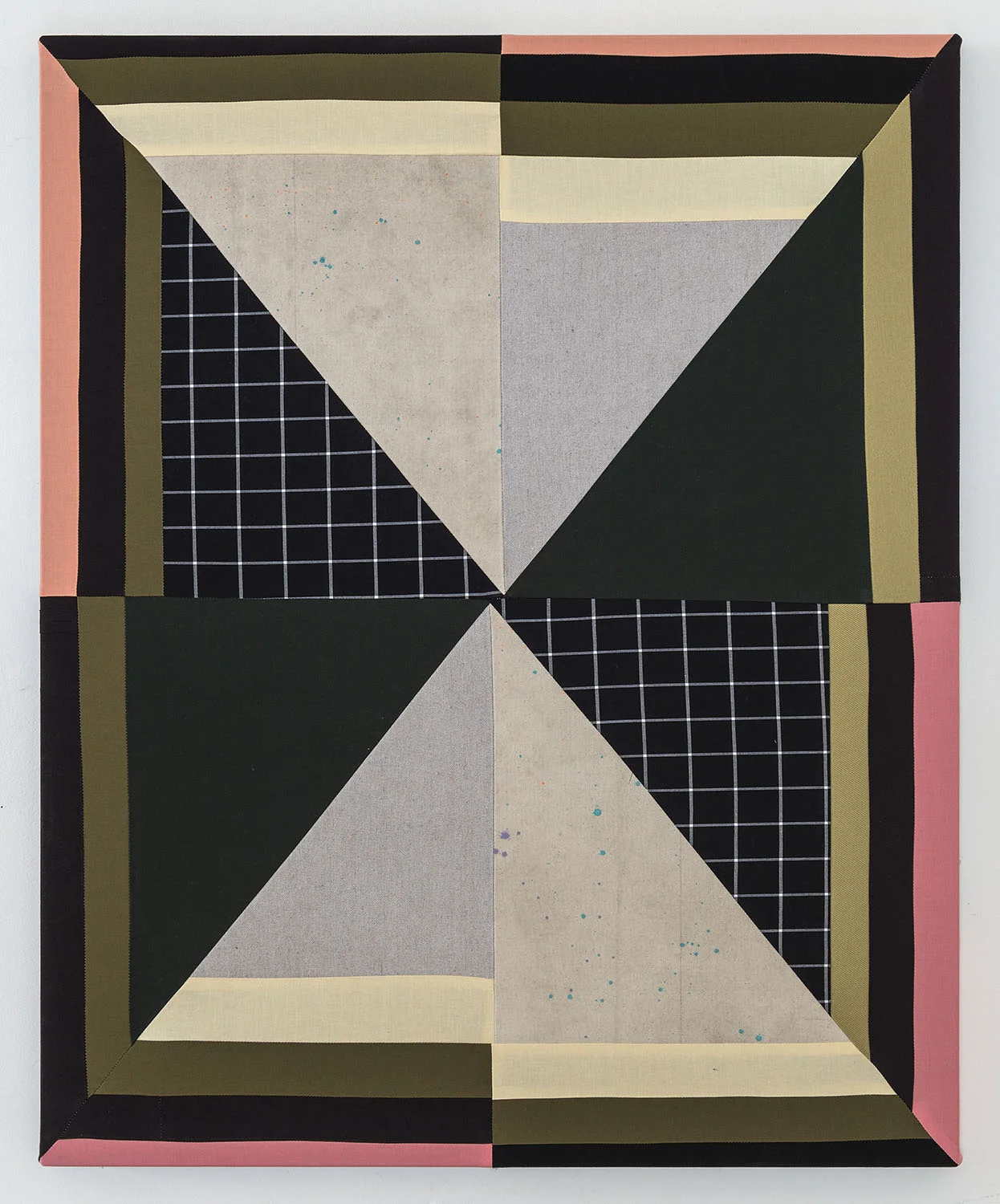 Swerve, 2019 Sewn cotton, canvas, acrylic 33 x 27 inches (83.8 x 68.6 cm)