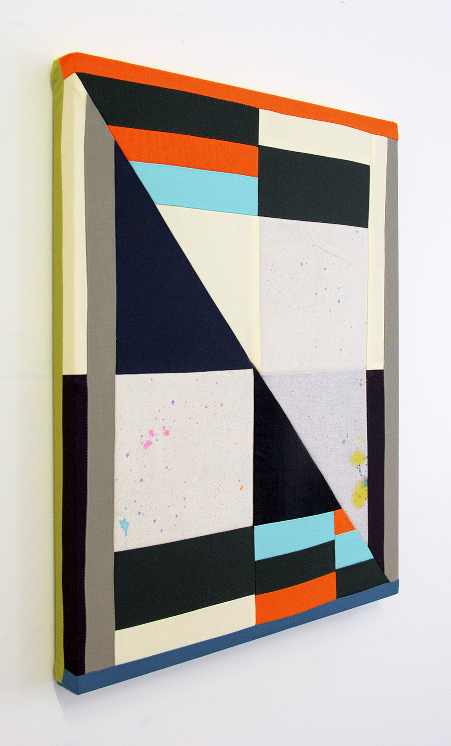    of Color, No. 8 (side view)   ,  2019 Sewn canvas, cotton, Levi’s denim, acrylic 20 x 16 inches (50.8 x 40.6 cm) 