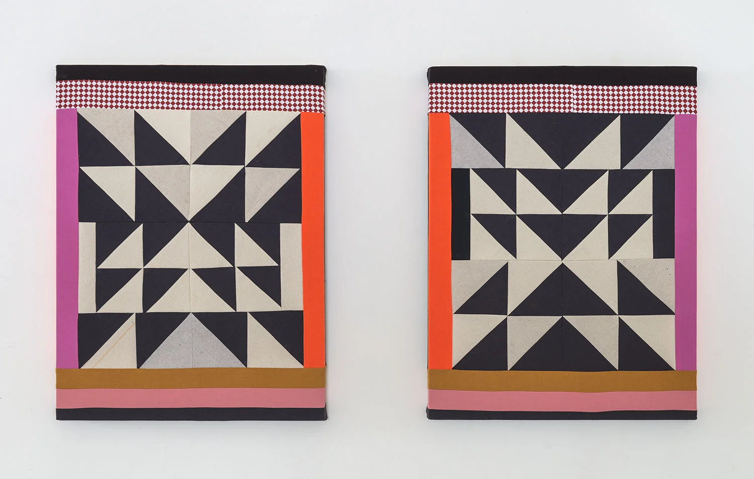 Lucky Star (Diptych) , 2018 Sewn cotton, canvas, colored pencil 24 x 18 inches each (61 x 45.7 cm each)