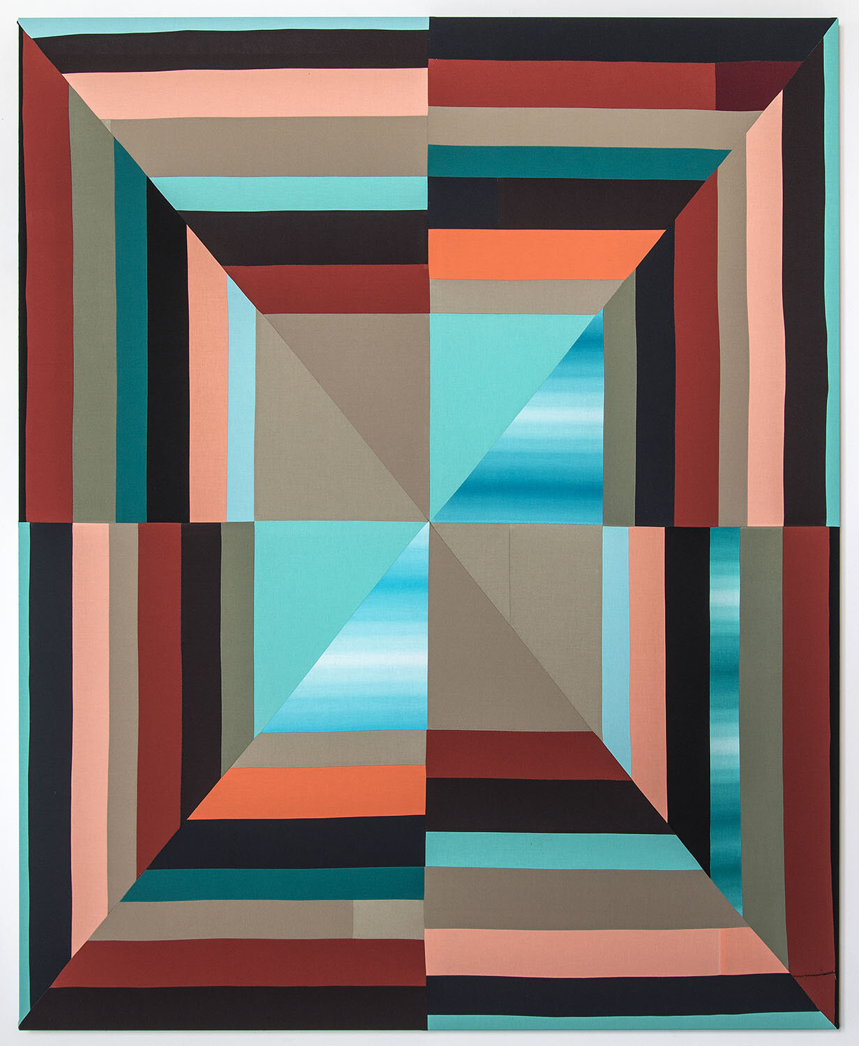    Phantom Futures,   2019 Sewn cotton and canvas 68 x 55 inches (172.7 x 139.7 cm) 