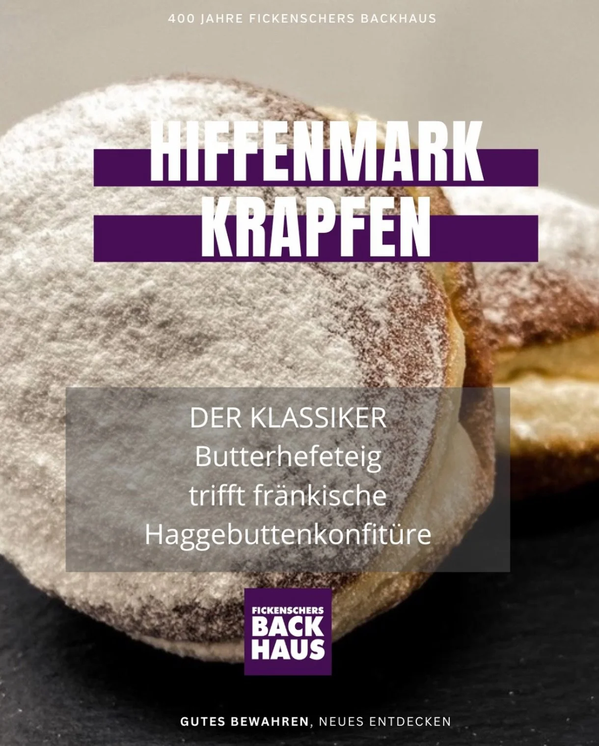 Guten Rutsch mit einem echten Klassiker 🥂✨
Unsere Hiffenmark-Krapfen begleiten euch genussvoll ins neue Jahr: lockerer Butterhefeteig, gef&uuml;llt mit fr&auml;nkischer Hagebuttenkonfit&uuml;re und fein gezuckert.

Perfekt f&uuml;r den letzten Kaffe