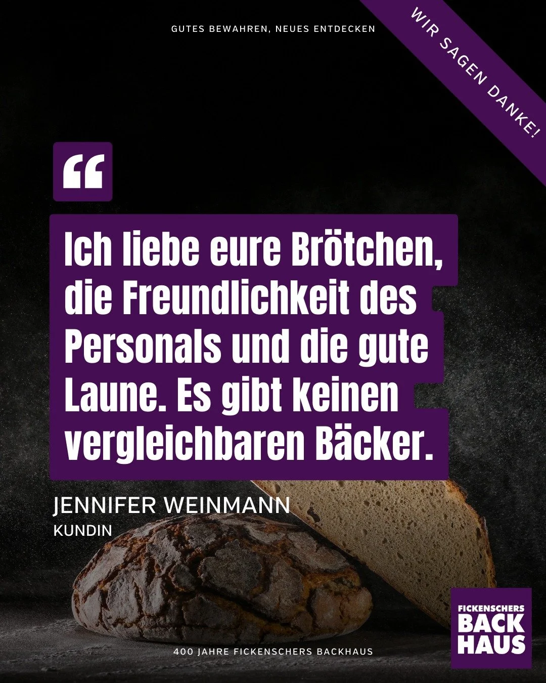 Gutes bewahren und Neues entdecken. Danke f&uuml;r euer Vertrauen und eure sch&ouml;nen Worte. 🥖🤍
#GutesBewahren #NeuesEntdecken