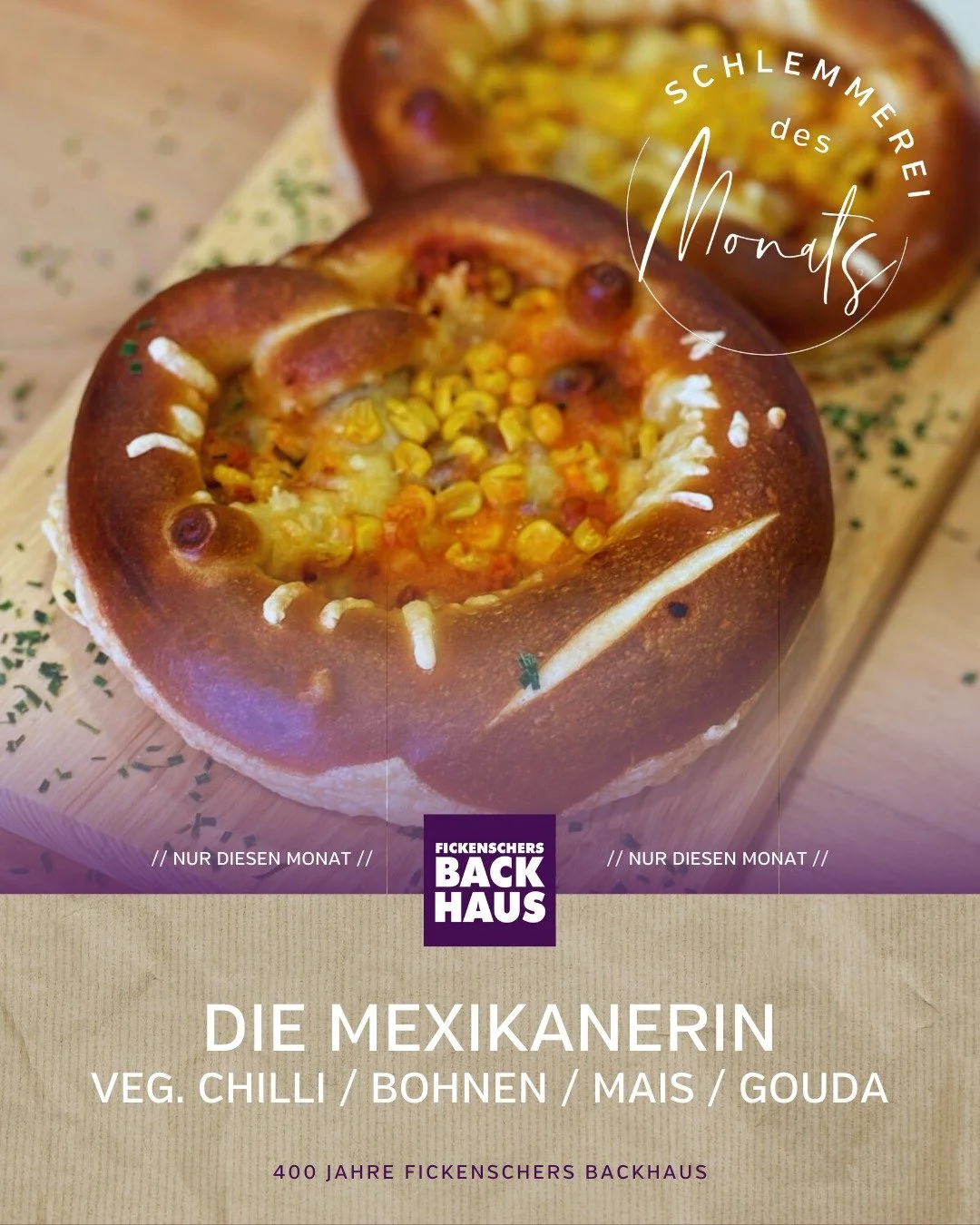 ⏰ Last Minute! Nur noch wenige Tage: Unsere Schlemmerei des Monats Februar Die Mexikanerin 🌶️🧀 Vegetarisch mit Chili, Bohnen, Mais und Gouda &ndash; nur in unseren Fachgesch&auml;ften.
#FickenschersBackhaus #LastMinute #NurNochWenigeTage #Schlemmer