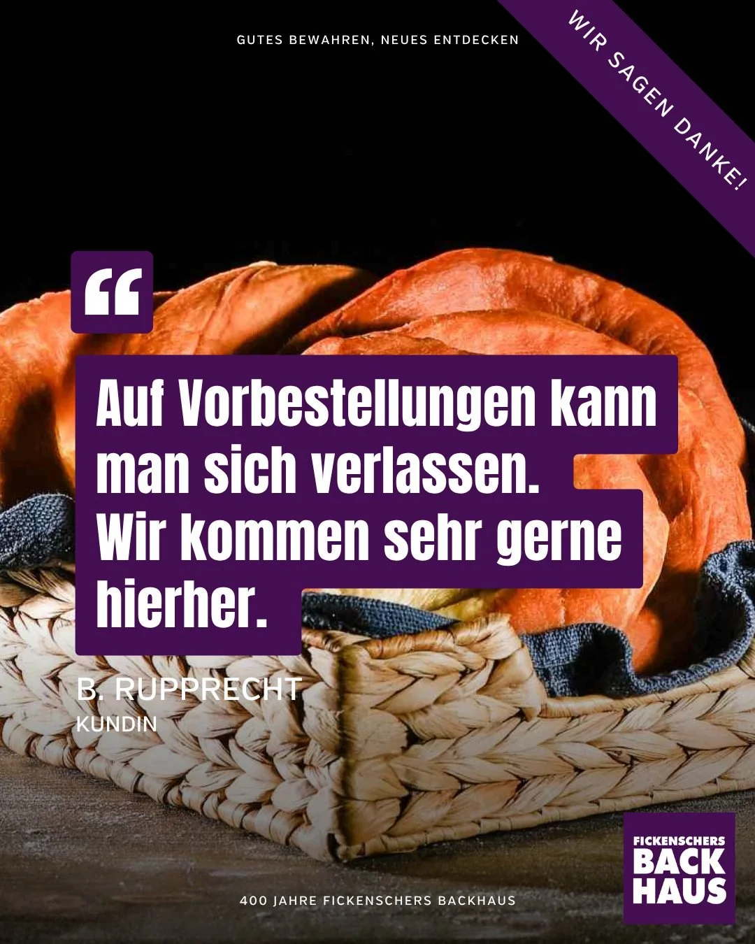 Gutes bewahren und Neues entdecken. Danke f&uuml;r euer Vertrauen und eure sch&ouml;nen Worte. 🥖🤍