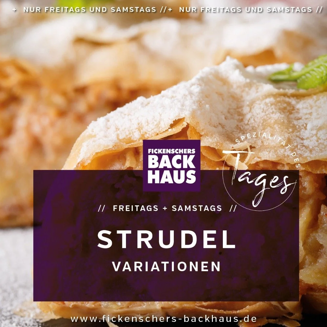 Heute starten unsere Strudelvariationen! 💜
Fein, knusprig und einfach immer ein Genuss &ndash; perfekt f&uuml;r alle, die sich zum Wochenende etwas Besonderes g&ouml;nnen m&ouml;chten.
Ab heute Freitag f&uuml;r euch da &ndash; also gleich vorbeikomm