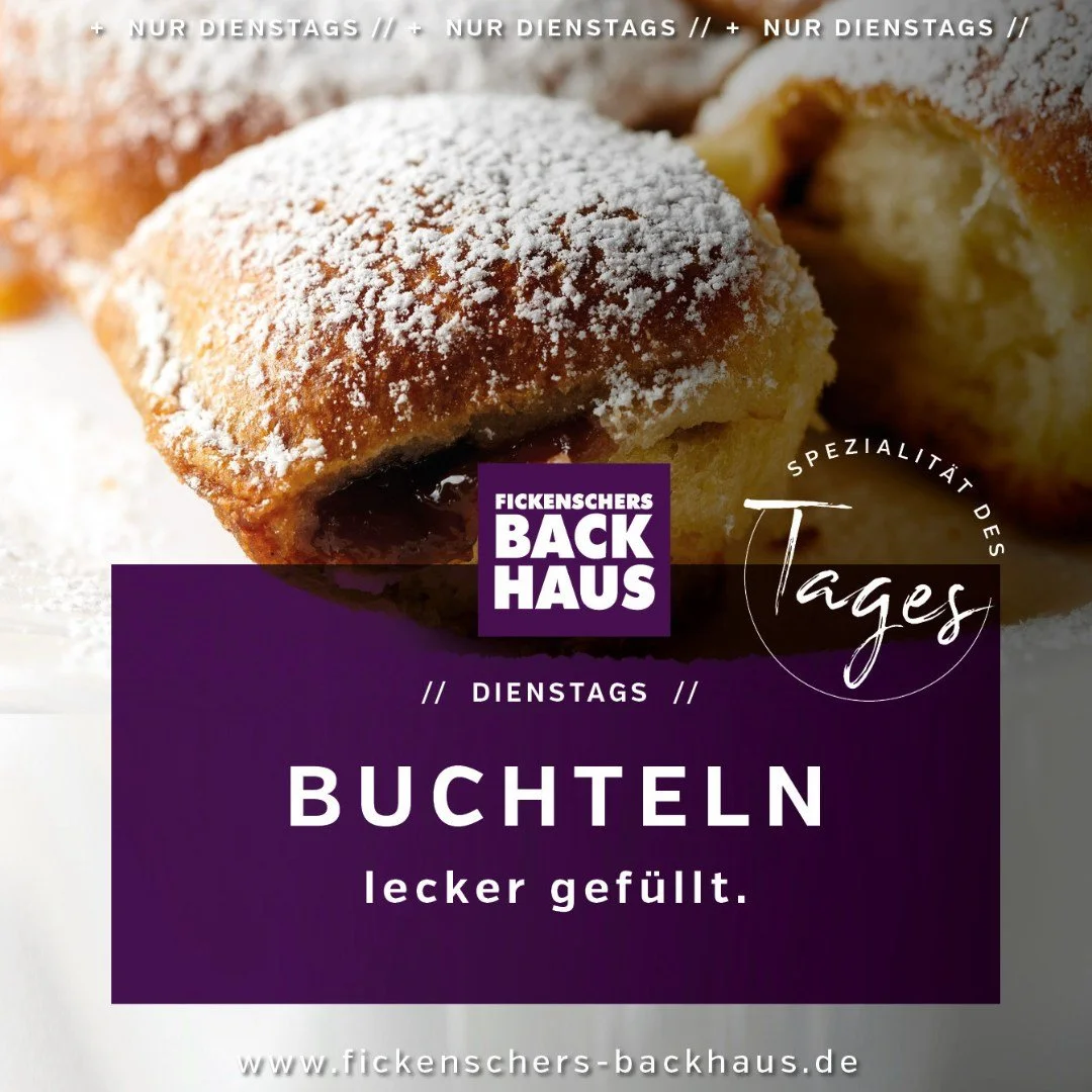 Dienstag hei&szlig;t bei uns: Buchteln genie&szlig;en! ✨
Heute bekommt ihr unsere Spezialit&auml;t des Tages frisch f&uuml;r euch in der Theke: Buchteln &ndash; herrlich fluffig und lecker gef&uuml;llt. Also heute vorbeikommen und den s&uuml;&szlig;e