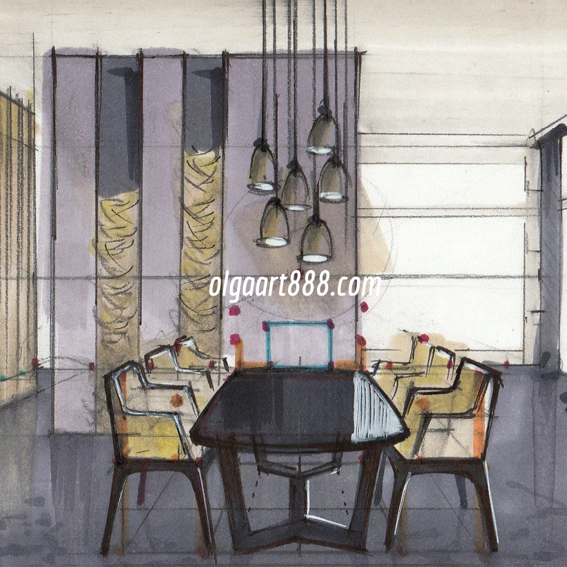 Interior Design Drawing With Markers My Video Courses Book