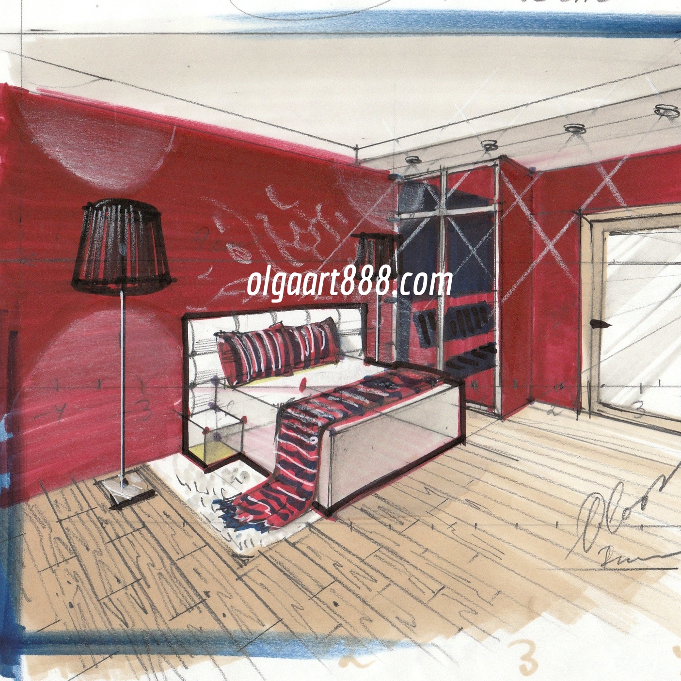 Interior Design Drawing With Markers My Video Courses Book