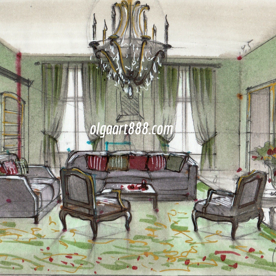 Interior Design Drawing With Markers My Video Courses Book
