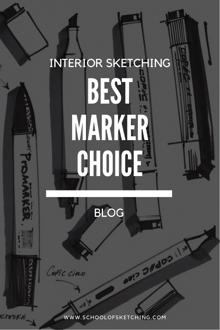 Which markers are the best choice for interior and architectural sketching? — School of Sketching Olga Sorokina